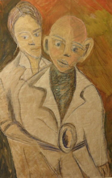 Drawing titled "Sans titreV" by Roger Ernest Jankow, Original Artwork, Tempera
