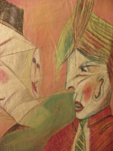Drawing titled "Sans titre VI" by Roger Ernest Jankow, Original Artwork, Tempera