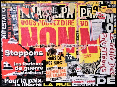 Collages intitulée "La Rue" par Podkol, Œuvre d'art originale, Collages