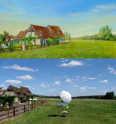 Photography titled "Chemin des prés, Gi…" by Applestrophe, Original Artwork, Manipulated Photography