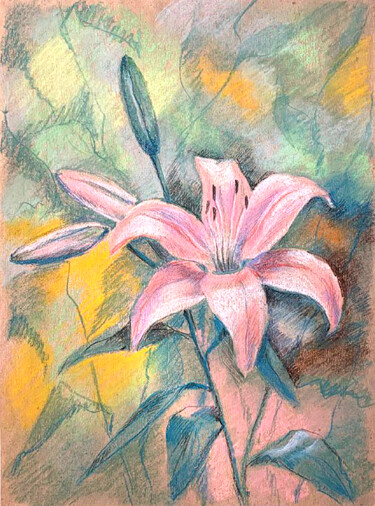 Lily – The Personification of Purity and Sincerity "Lily – The Personif…" başlıklı Resim Yelena Rybalkina tarafından, Orijinal sanat, Pastel