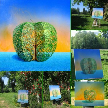 Painting titled "Peint en vrais deho…" by Applestrophe, Original Artwork, Acrylic