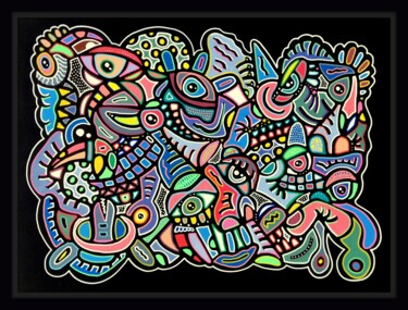 Peinture intitulée "La grande sœur des…" par Walter Scott, Œuvre d'art originale, Acrylique
