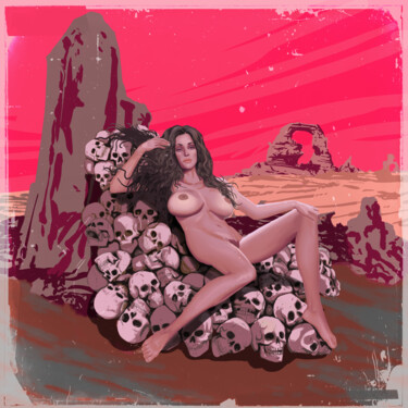 数字艺术 标题为“Queen of skulls” 由Francesco Dezio, 原创艺术品, 数字油画