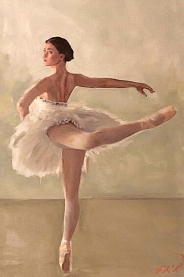 Painting titled "The White Flame" by William Oxer, Original Artwork, Oil