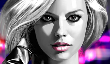 绘画 标题为“Margot Robbie” 由Ira Tsantekidou, 原创艺术品, 数字油画