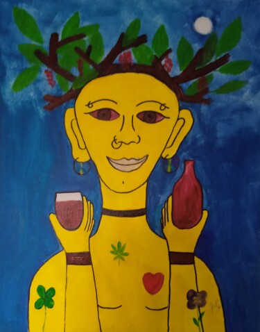 Painting titled "ELIXIR" by Pulsart, Original Artwork, Acrylic Mounted on Wood Stretcher frame