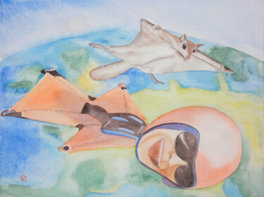 Peinture intitulée "AQUARELLE originale…" par Isabelle Redonnet, Œuvre d'art originale, Aquarelle