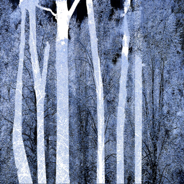 Trees Square Peinture intitulée "Trees Square" par Tony Rubino, Œuvre d'art originale, Acrylique Monté sur Châssis en bois