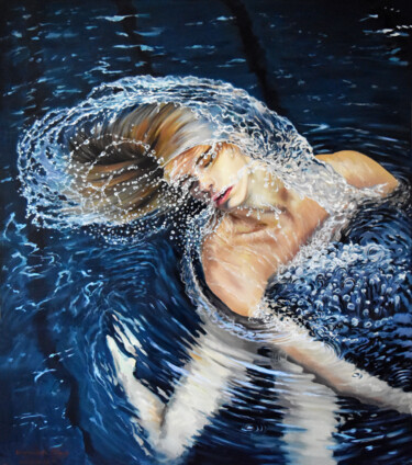 绘画 标题为“Water euphoria” 由Serghei Ghetiu, 原创艺术品, 油