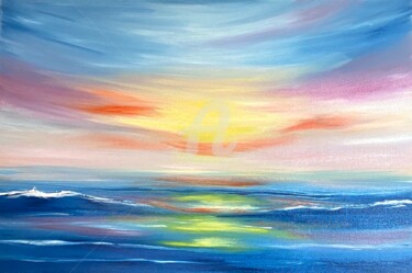 绘画 标题为“radiance int he sky” 由Aisha Haider, 原创艺术品, 油