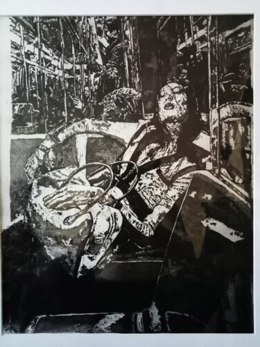 印花与版画 标题为“Métro-Norme” 由Bergstrasser Laurent, 原创艺术品, 雕刻 安装在artwork_cat.上