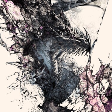 数字艺术 标题为“Dragon No.002 v01 22” 由Qlsf, 原创艺术品, 数字油画