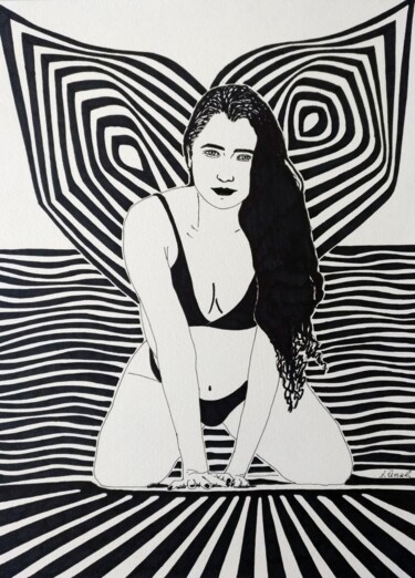 "Like an angel" başlıklı Resim Ibrahim Unal tarafından, Orijinal sanat, Işaretleyici