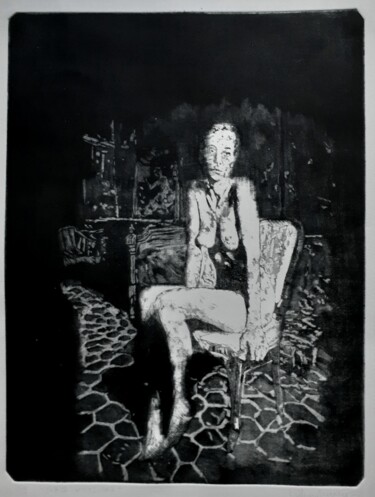 Printmaking titled "Chaise nuisicale" by Bergstrasser Laurent, Original Artwork, Etching