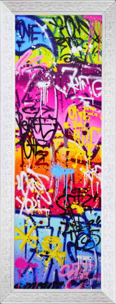 绘画 标题为“BAROQUE GRAFFITI” 由Vincent Bardou, 原创艺术品, 丙烯 安装在其他刚性面板上