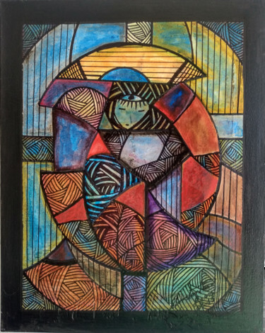 Painting titled "geométrica" by Bellasartes Caldas Novas, Original Artwork, Acrylic
