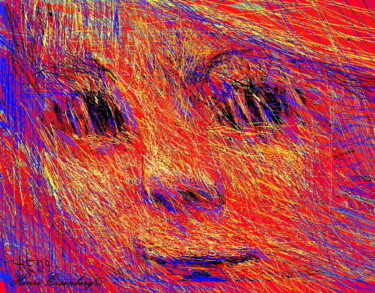 数字艺术 标题为“Visage” 由Henri Eisenberg, 原创艺术品, 2D数字工作