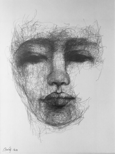 제목이 "Le lendemain du jour"인 그림 Hugo Bartoli로, 원작, 숯