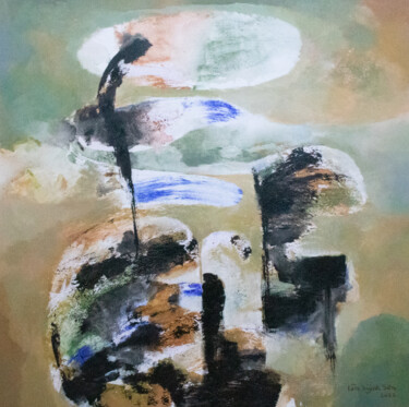 Painting titled "Peaceful Day" by Son Huynh Lam, Original Artwork, Acrylic