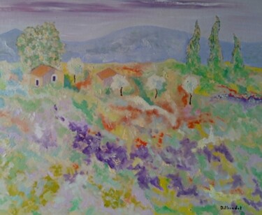 Painting titled "Provence" by Bruno Ditlecadet, Original Artwork, Oil