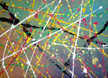 Peinture intitulée "Abstrait 4" par Robin Dubois (le CHAT), Œuvre d'art originale, Acrylique Monté sur Châssis en bois
