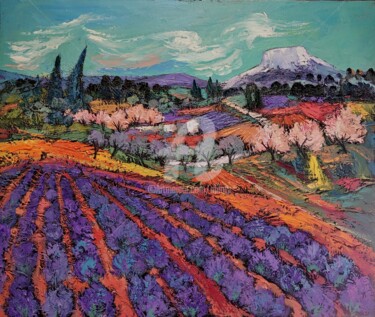Painting titled "Garlaban" by Milorv, Original Artwork, Oil