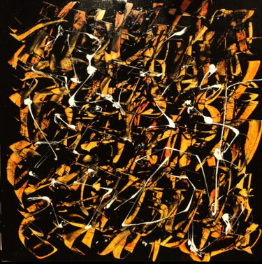 Painting titled "Cally mixed media" by Pierre Olié, Original Artwork, Digital Print