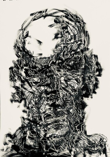 Painting titled "MAN DOOR" by Pierre Olié, Original Artwork, Lithography
