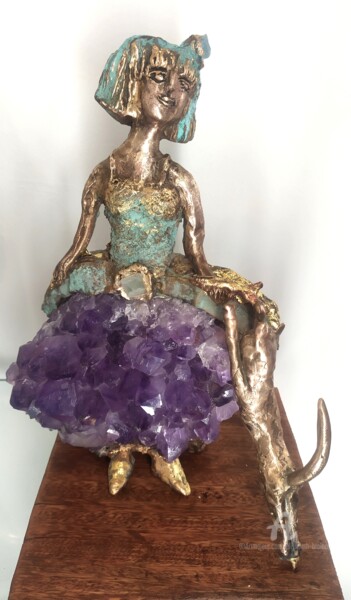 Sculpture intitulée "pêché ce matin pour…" par Elisabeth Brainos, Œuvre d'art originale, Bronze