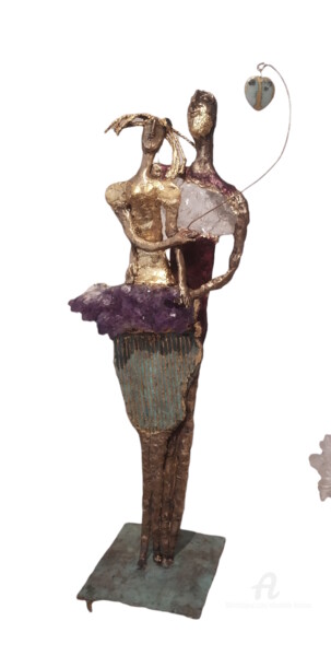 Sculpture intitulée "ma plus belle histo…" par Elisabeth Brainos, Œuvre d'art originale, Bronze