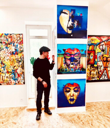 印花与版画 标题为“John’s galerie trip…” 由Pierre Olié, 原创艺术品, 丝网印刷