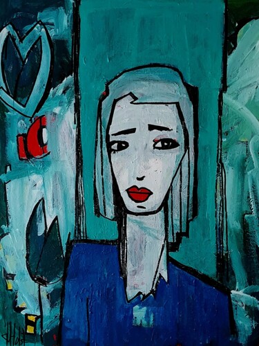 Peinture intitulée "io" par Eric Dhulst, Œuvre d'art originale, Acrylique