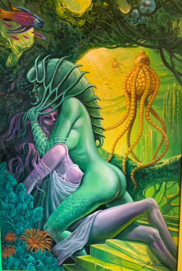 Vereinigung der Crangon Vulgaris Painting titled "Vereinigung der Cra…" by Herbert Duttler, Original Artwork, Oil