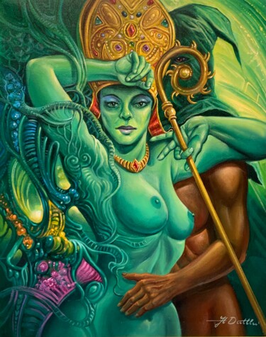 Das Gelübde Painting titled "Das Gelübde" by Herbert Duttler, Original Artwork, Oil