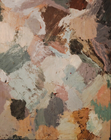 Painting titled "Scarp Face 1" by Magee, Original Artwork, Acrylic Mounted on Wood Stretcher frame