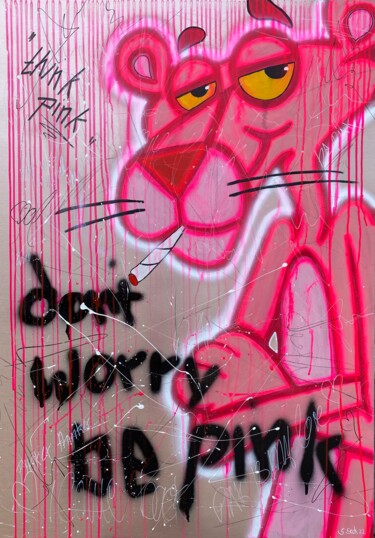 绘画 标题为“don't worry - be pi…” 由Sabrina Seck, 原创艺术品, 丙烯