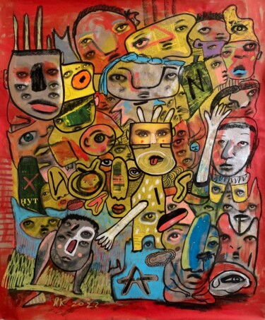 绘画 标题为“Hysteria. Day 3.” 由Pavel Kuragin, 原创艺术品, 丙烯
