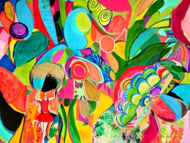 Drawing titled "Atlas 2" by Brigite Oury, Original Artwork, Marker