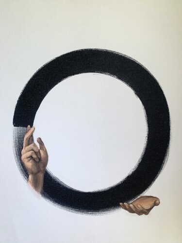 Peinture intitulée "Святой" par Anzhelika Klimina, Œuvre d'art originale, Encre