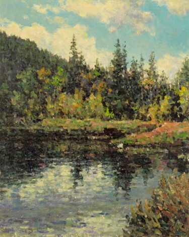 "Autumn Trees" başlıklı Tablo Nikolo Balkanski tarafından, Orijinal sanat, Petrol