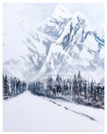 Painting titled "Абстракция в горах" by Inna Ivanova, Original Artwork, Acrylic