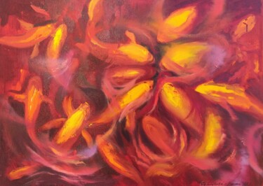 제목이 "«Goldfish”"인 미술작품 Darya Sumarava- Kopach로, 원작, 기름 나무 들것 프레임에 장착됨