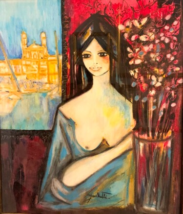 「"Un bouquet pour Br…」というタイトルの絵画 Françoise Marchettiによって, オリジナルのアートワーク, パステル