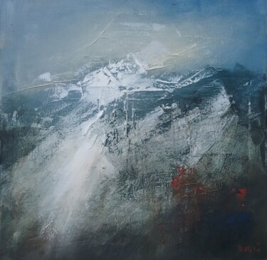 Painting titled "Petite montagne 1" by Françoise Bellière, Original Artwork, Acrylic