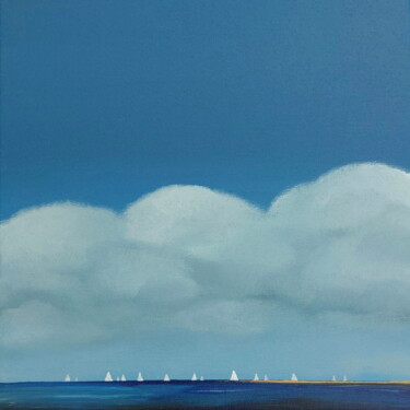 绘画 标题为“Regatta (September)” 由Nelly Van Nieuwenhuijzen, 原创艺术品, 丙烯 安装在木质担架架上