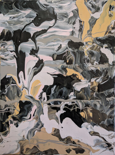 Painting titled "Untitled Abstract 41" by Oberlin The Artist, Original Artwork, Acrylic