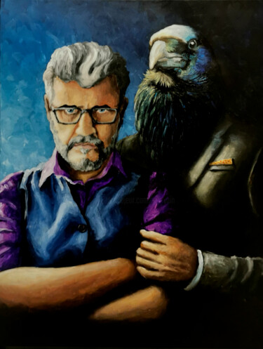 Peinture intitulée "AUTOPORTRAIT MON YO…" par Syl20, Œuvre d'art originale, Acrylique Monté sur Châssis en bois