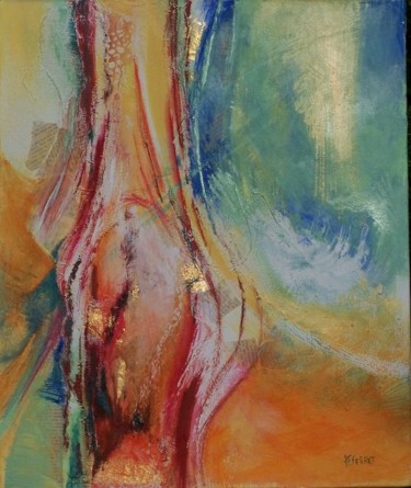 Peinture intitulée ""à coeur"" par Anne-Frédérique Ferret, Œuvre d'art originale, Huile