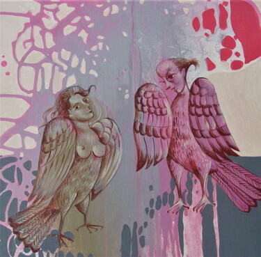 绘画 标题为“Bird talk” 由Natalia Kaza, 原创艺术品, 丙烯